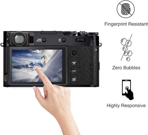 واقي شاشة Rieibi لكاميرا Fujifilm GFX100S II/GFX100/GFX100S/GFX50S II، زجاج LCD Flim+PET Top Flim GFX100S II/GFX100/GFX100S/GFX50S II كاميرا رقمية بدون مرآة 0.25 مم فائقة الوضوح 9H مضادة للخدش - 3 عبوات in Kuwait