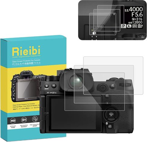 Rieibi Screen Protector for Fujifilm GFX100S II/GFX100/GFX100S/GFX50S II Camera,LCD Glass Flim+PET Top Flim GFX100S II/GFX100/GFX100S/GFX50S II Mirrorless Digital Camera 0.25mm Ultra-clear 9H Anti-Scrach - 3 Packs in Saudi Arabia