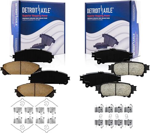 Detroit Axle - Brake Pads for Toyota Highlander Sienna Lexus RX350 RX450h, 4 Front & Rear Ceramic Brake Pads Replacement in Saudi Arabia