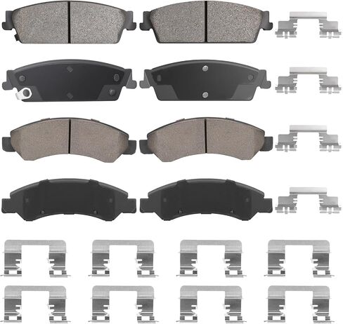 Front & Rear Semi-Metallic Brake Pads Set for Chevey 2007 Silverado Suburban Sierra Yukon XL 1500, Tahoe, Avalanche, for Cadillac Escalade ESV EXT, 8PCS in Saudi Arabia