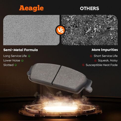 Front & Rear Semi-Metallic Brake Pads Set for Chevey 2007 Silverado Suburban Sierra Yukon XL 1500, Tahoe, Avalanche, for Cadillac Escalade ESV EXT, 8PCS in Saudi Arabia