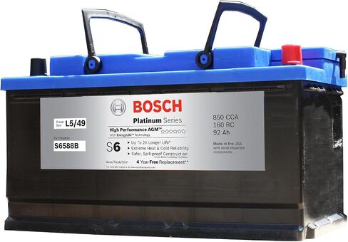 BOSCH S6588B S6 Flat Plate AGM Battery in Saudi Arabia