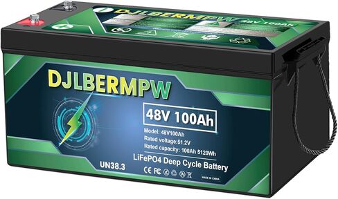 12V 100ah LifePo4 Lithium Battery ، بطارية الدورة العميقة مع 100A BMS ، MAX 1280W Energy ، ما يصل إلى 15000 دورة وعمر 10 سنوات للربع البحري ، البحرية ، الطاقة الشمسية ، محرك التصيد ، التخييم ، خارج الشوطية in Kuwait