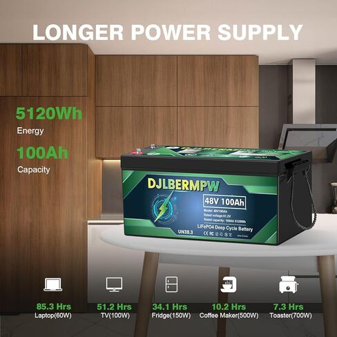 12V 100ah LifePo4 Lithium Battery ، بطارية الدورة العميقة مع 100A BMS ، MAX 1280W Energy ، ما يصل إلى 15000 دورة وعمر 10 سنوات للربع البحري ، البحرية ، الطاقة الشمسية ، محرك التصيد ، التخييم ، خارج الشوطية in Kuwait