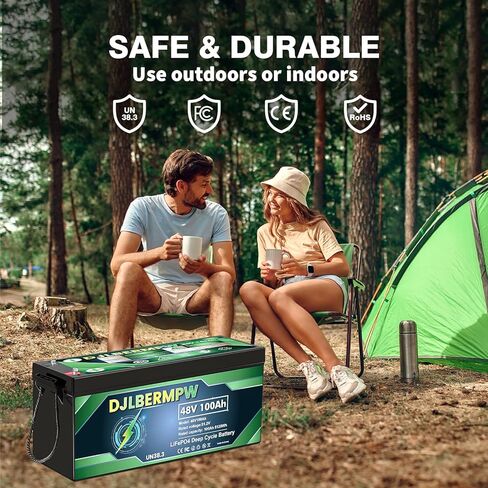 12V 100ah LifePo4 Lithium Battery ، بطارية الدورة العميقة مع 100A BMS ، MAX 1280W Energy ، ما يصل إلى 15000 دورة وعمر 10 سنوات للربع البحري ، البحرية ، الطاقة الشمسية ، محرك التصيد ، التخييم ، خارج الشوطية in Kuwait
