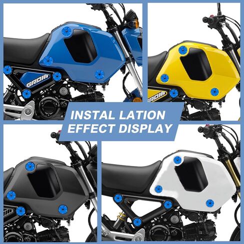 2024 Grom Fairing Garnish Washer Half Set 2023 Grom Colored Verge Thrust Washers Decorative Side Panel for 2022 2023 2024 Grom MSX125 - Blue in Kuwait