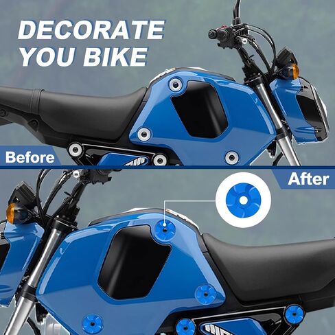 2024 Grom Fairing Garnish Washer Half Set 2023 Grom Colored Verge Thrust Washers Decorative Side Panel for 2022 2023 2024 Grom MSX125 - Blue in Kuwait