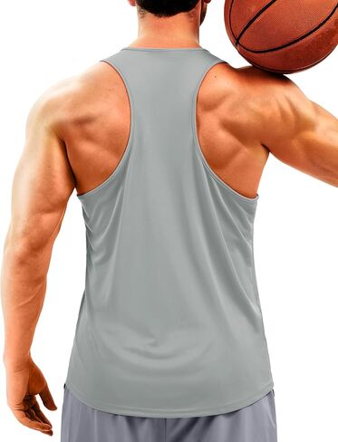 TACVASEN MEN'S Y-BACK FIT TANK TOPS TOPS UPF أكثر من 50+ قمصان أكمام عضلية صالة ألعاب رياضية تعمل in Saudi Arabia