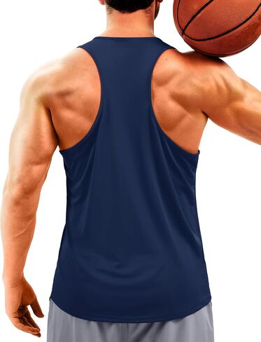 TACVASEN MEN'S Y-BACK FIT TANK TOPS TOPS UPF أكثر من 50+ قمصان أكمام عضلية صالة ألعاب رياضية تعمل in Kuwait