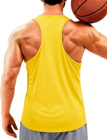 TACVASEN MEN'S Y-BACK FIT TANK TOPS TOPS UPF أكثر من 50+ قمصان أكمام عضلية صالة ألعاب رياضية تعمل in Kuwait