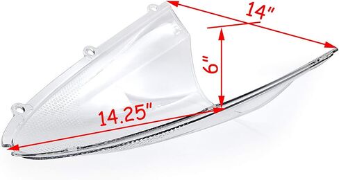 XKMT- الزجاج الأمامي المزدوج الزجاجي المزدوج الفقاعة لـ ZX6R 05-08 / ZX10R 06-07 [P / N: CFP-1032-3-CL] in Saudi Arabia