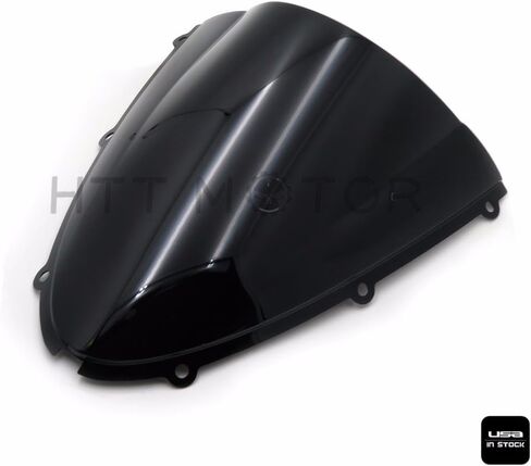 XKMT- Clear Double Bubble Windscreen Windshield For ZX6R 05-08 / ZX10R 06-07 [P/N: CFP-1032-3-CL] in Saudi Arabia