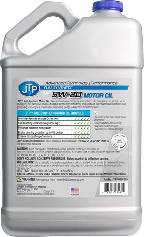 JTP 0W-20 Full Synthetic Motor Oil Advanced Formulation 1 Quart in Saudi Arabia