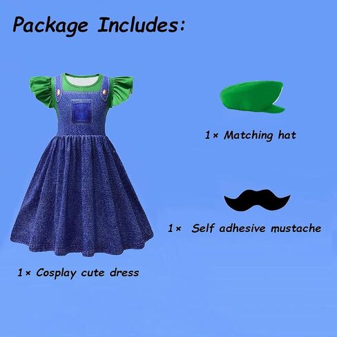فستان زي Cosplay مع قبعة الشارب ، 3-12y in Kuwait