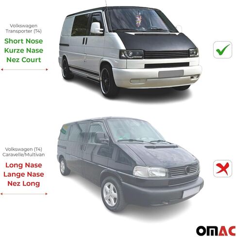 Omac Car Bonnet Mask Bra Hod End for VW Eurovan 1992-2003 Black Comple in Saudi Arabia