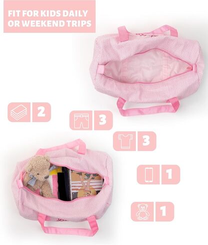الأطفال المخصصين بين عشية وضحاها حقيبة واق من الظهور - Weekender خفيفة الوزن للأولاد الصغار ، Baby Weekend Beach Sleepover ، رعاية نهارية - هدايا جديدة (Blue) in Kuwait
