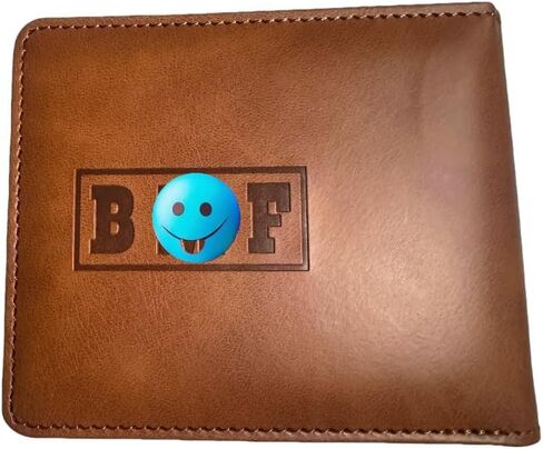 Embroidered Bad Mother fker Leather Wallet bad mother f ker wallet leather(brown) in Saudi Arabia