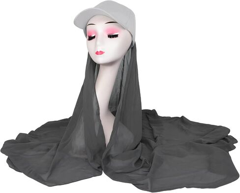 Muslim Headscarf Baseball Cap Women's Hijab Scarf Beanie Head Covering Turbans in Kuwait