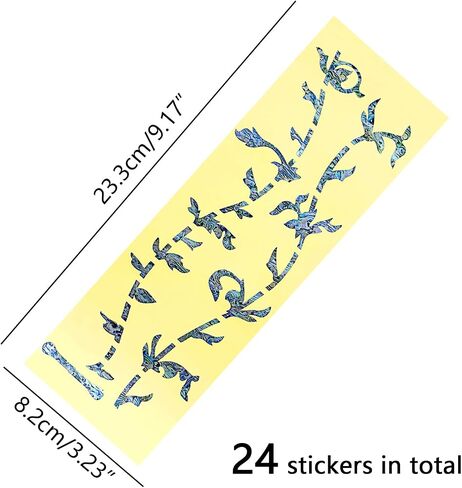 Guitar fretboard marker inlay sticker decal featuring HQ materials, easy application and removal, suitable for electric wood guitars and ukuleles (Lace Edition). in Saudi Arabia