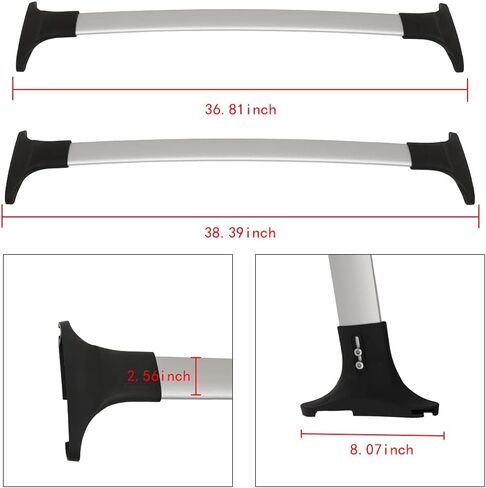SCITOO 165LBS Roof Rack Cross Bars Fit For Ford For EcoSport 2013-2015 2017-2019 Cargo Crossbar silver in Saudi Arabia
