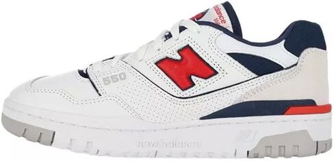 حذاء رياضي New Balance 550، أبيض/علكة/أبيض، 12 US Women/10.5 US Men in Saudi Arabia