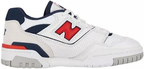 حذاء رياضي New Balance 550، أبيض/علكة/أبيض، 12 US Women/10.5 US Men in Saudi Arabia