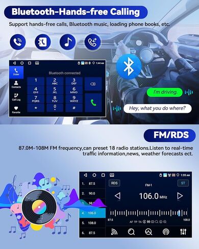 Android 13 Car Stereo Radio for Honda Civic 2006-2011，Android Car Radio with CarPlay Android Auto,10.1" Touch Screen Car Radio Support Bluetooth,GPS,HiFi,FM&AM,RDS,DSP,SWC + AHD Backup Camera in Saudi Arabia
