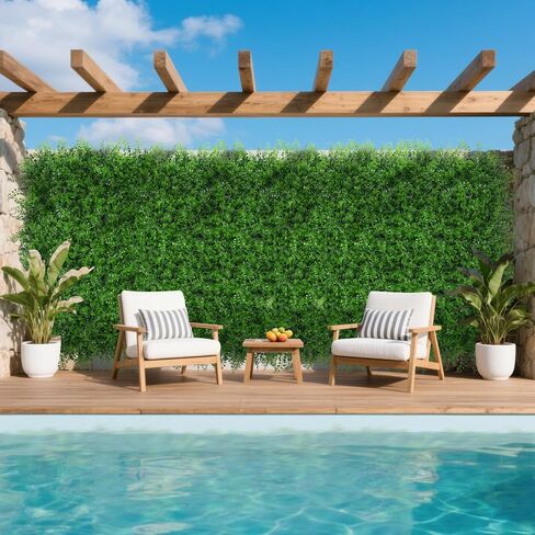 ألواح جدران العشب ، 20'x20 '' 12pcs شاشة خصوصية الألواح الاصطناعية الاصطناعية ، ديكور جدار أخضر مع حماية للأشعة فوق البنفسجية ، الخلفية الخضراء للحديقة في الهواء الطلق في الهواء الطلق in Saudi Arabia
