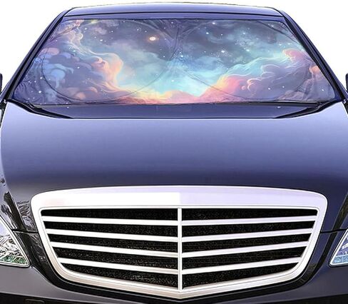 Car Sun Shade for Pink Bow ، Universal Fit Gindshield Sunshade للسيارات ، سيارات الدفع الرباعي ، حماية الأشعة فوق البنفسجية ودرع الشمس القابلة للطي مقاومة للحرارة ، إكسسوارات الصيف Girls Girls 59 "x27.5" in Kuwait