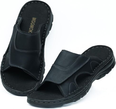 Mggmokay Mens Slide Slide Slide Slidals مريحة مضادة للانزلاق مع أحزمة قابلة للتعديل in Saudi Arabia