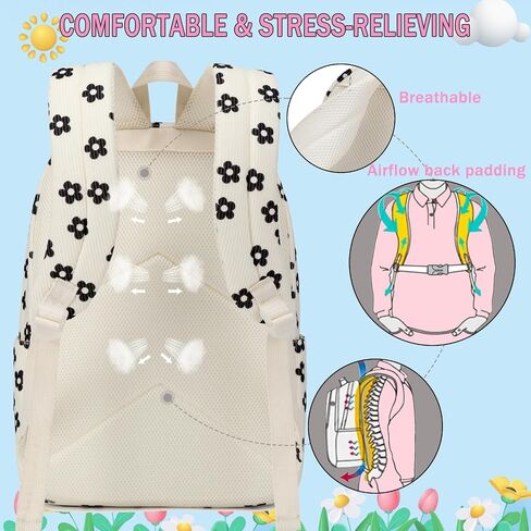 School Backpack for Girls Cherry Bookbag with Lunch Box Set Age 8-14 Teens Backpack Elementary Middle School Corduroy Coquette Mochilas Para Niñas (Cherry Beige) in Kuwait