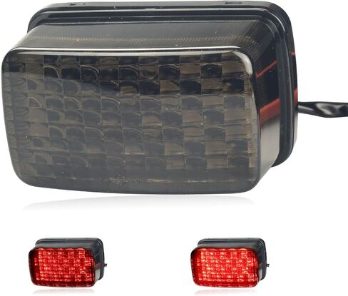 Smoked LED Tail Lights Rear Brake Taillights Compatible with Yamaha Viking Kodiak Grizzly Big Bear Wolverine ATV in Kuwait