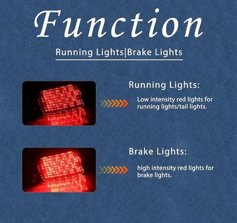 Smoked LED Tail Lights Rear Brake Taillights Compatible with Yamaha Viking Kodiak Grizzly Big Bear Wolverine ATV in Kuwait
