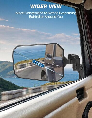 JOYTUTUS Wrangler Side Mirrors Replacement Compatible with Wrangler JK JKU 2007-2018, US Flag Pattern Wrangler JK Side Mirrors, Wider View No Vibrate & Wobble in Kuwait
