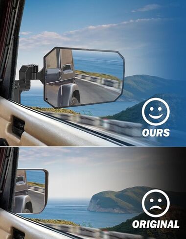 JOYTUTUS Wrangler Side Mirrors Replacement Compatible with Wrangler JK JKU 2007-2018, US Flag Pattern Wrangler JK Side Mirrors, Wider View No Vibrate & Wobble in Kuwait