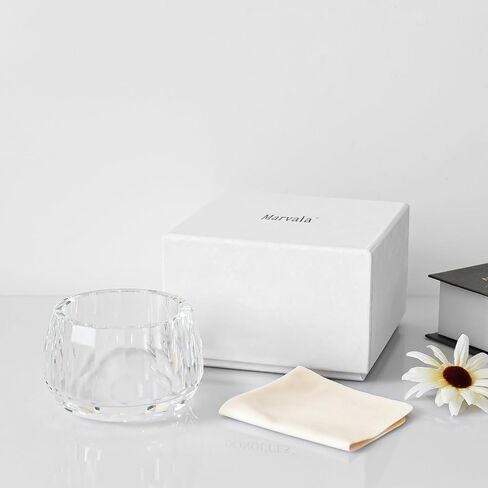 Crystal Storage Jar, Glass Makeup Storage Container, Crystal Candy Dish Tiny Hand-Cut Small Decorative Bowl, Diamond-Cut Luxury Cosmetic Organizer for Vanity, Bathroom, Kitchen Decor in Saudi Arabia