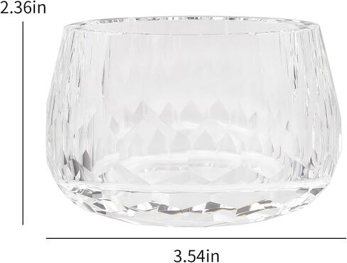 Crystal Storage Jar, Glass Makeup Storage Container, Crystal Candy Dish Tiny Hand-Cut Small Decorative Bowl, Diamond-Cut Luxury Cosmetic Organizer for Vanity, Bathroom, Kitchen Decor in Saudi Arabia
