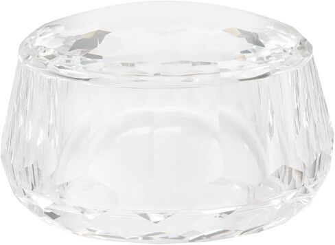 Crystal Storage Jar, Glass Makeup Storage Container, Crystal Candy Dish Tiny Hand-Cut Small Decorative Bowl, Diamond-Cut Luxury Cosmetic Organizer for Vanity, Bathroom, Kitchen Decor in Saudi Arabia