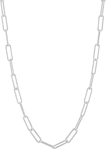 Silpada 'Graffetta' Chain Necklace, Textured in Sterling Silver, 16" + 2" in Saudi Arabia