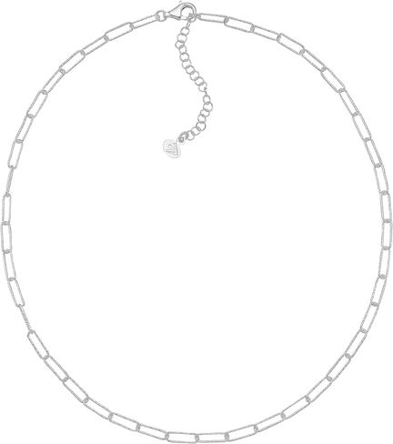 Silpada 'Graffetta' Chain Necklace, Textured in Sterling Silver, 16" + 2" in Saudi Arabia
