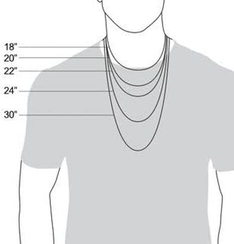 Bulova Link Stainless Steel Chain Necklace | 8mm | 24 Inches in Saudi Arabia