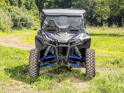 الزجاج الأمامي Superatv Vented لـ Honda Talon 1000x / 1000x4 / 1000r | يتيح لك لوحة تنفيس Flip-up التحكم في تدفق الهواء | مقاوم للخدش 1/4 بوصة البولي الكربونات سميكة أقوى 250 مرة من الزجاج in Saudi Arabia