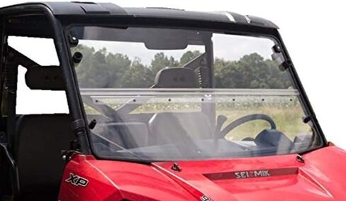 Seizmik UTV بالعكس مرة أخرى متوافقة مع Polaris الحجم الكامل Pro-Fit Ranger 2015-2022 UTV نماذج | بولي كربونات مقاومة للأشعة فوق البنفسجية | كل التضاريس الزجاج الأمامي | جنبا إلى جنب الملحقات in Kuwait