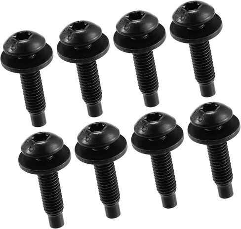 8pcs قمة براغي Torx Top Torx لجيب Wrangler JK 2007-2018 براغي استبدال السيارات الطويلة الإضافية بديل الأسود الفولاذ المقاوم للصدأ in Saudi Arabia