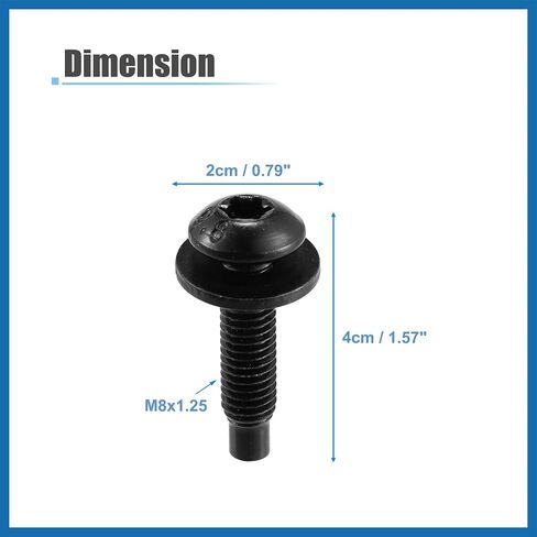 8pcs قمة براغي Torx Top Torx لجيب Wrangler JK 2007-2018 براغي استبدال السيارات الطويلة الإضافية بديل الأسود الفولاذ المقاوم للصدأ in Saudi Arabia