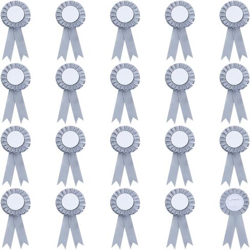 CRASPIRE 20PCS AWRENT BLANK RIBBON WHITE BUNT BUN BROCH WINNER VICTORY VICTORY ROSETTE RIBBON GRAND GRAND in Saudi Arabia