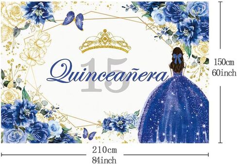 7x5ft Quinceañera 15th Birthday Backdrop Mis Quince Anos 15th Party Decorations for Sweet Girl Princess Red Gold Glitter Floral Crown Butterfly Banner Photography Background Party Favors in Saudi Arabia