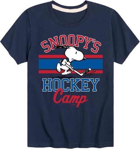 HYBRID APPAREL - Peanuts - Snoopy's Hockey Camp - Toddler and Youth Short Sleeve Graphic T-Shirt in Saudi Arabia