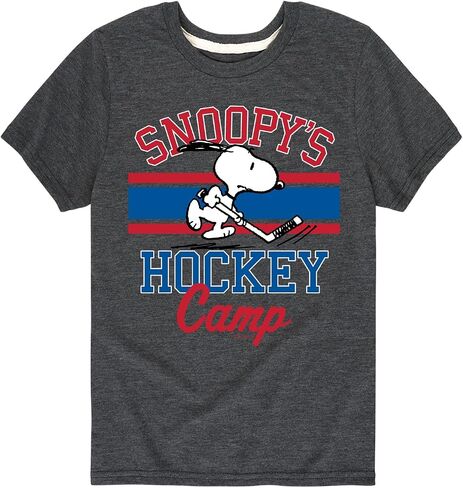 HYBRID APPAREL - Peanuts - Snoopy's Hockey Camp - Toddler and Youth Short Sleeve Graphic T-Shirt in Saudi Arabia