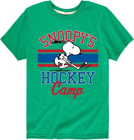 HYBRID APPAREL - Peanuts - Snoopy's Hockey Camp - Toddler and Youth Short Sleeve Graphic T-Shirt in Saudi Arabia